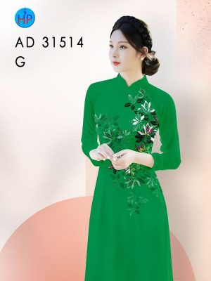 Vải Áo Dài Hoa In 3D AD 31514 18